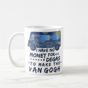 Caneca De Café Van Gogh Monet desgaseifica a noite estrelado da