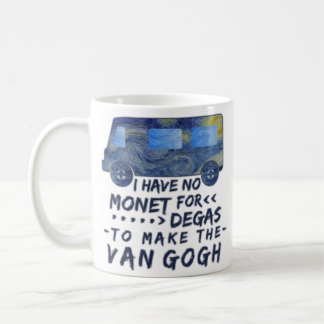Caneca De Café Van Gogh Monet desgaseifica a noite estrelado da (Esquerda)