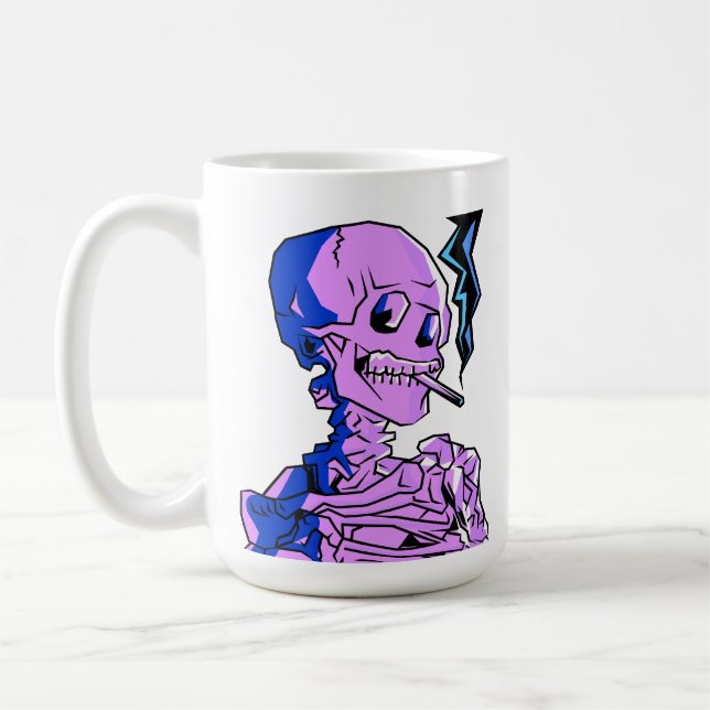 Caneca De Café Van Gogh, Skeleton with a burning cigarette (Esquerda)
