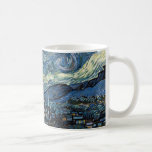Caneca De Café Van Gogh Starry Night<br><div class="desc">Vincent Van Gogh Starry Night,  obra-prima,  trabalho de arte de vintage em produtos modernos do Zazilicious</div>