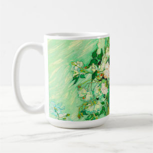 Caneca De Café Van Gogh White Roses