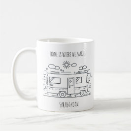 Caneca De Café Van Life Personalizado, Camper Van Couples Mug
