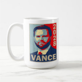 Caneca De Café Vance 2028 para Presidente 28 Republicano Vintage