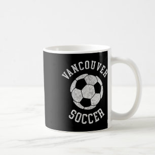 Caneca De Café Vancouver Futebol Retro Desgastado 90's Vintage