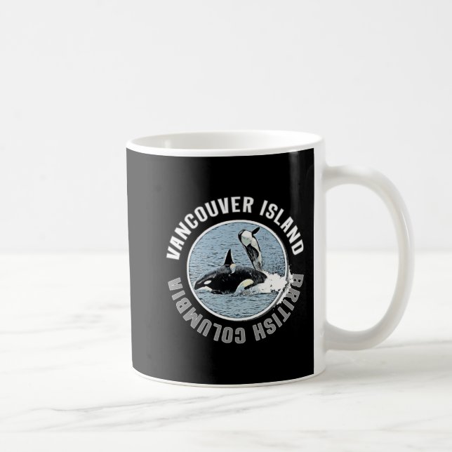 Caneca De Café Vancouver Island BC Canada Orca Whales Adventure K (Direita)