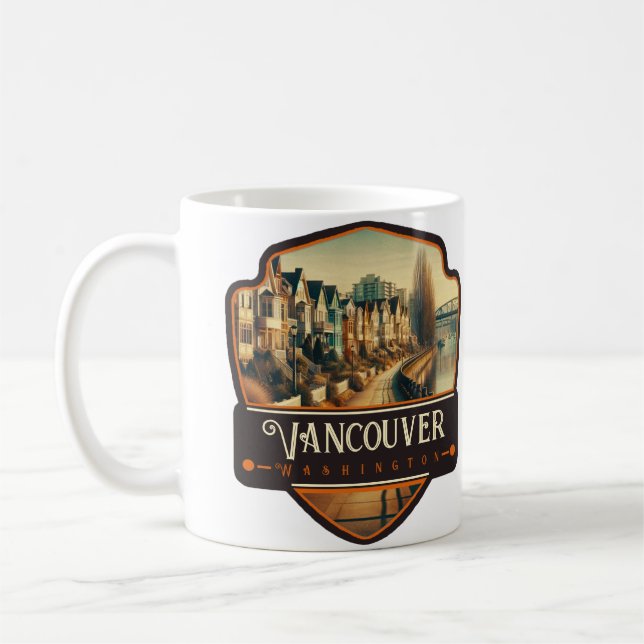 Caneca De Café Vancouver, Washington| Vintage (Esquerda)