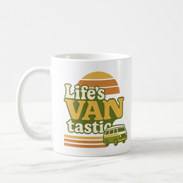 Caneca De Café VANtastic Retro 70s Van Graphic da vida (Esquerda)