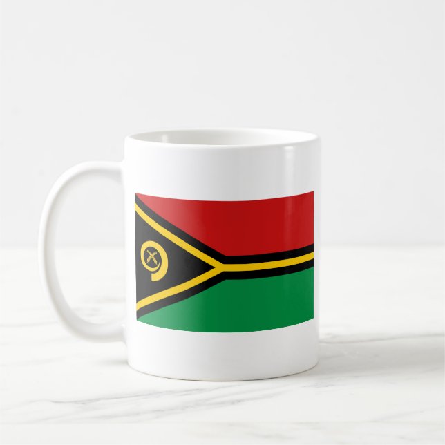 Caneca De Café Vanuatu Flag ~ Map Mug (Esquerda)