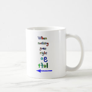 Caneca De Café Vão as letras inspiradas engraçadas esquerdas do