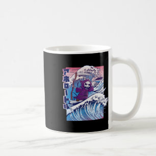 Caneca De Café Vaporwave Engraçado Onda Grande Kanagawa Japão Sur