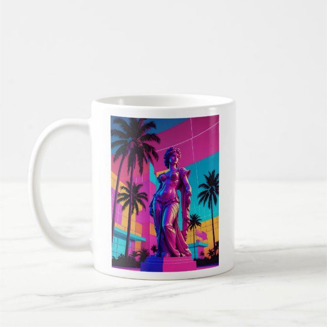 Caneca De Café Vaporwave Venus Vibes Tee dos anos 80 (Esquerda)
