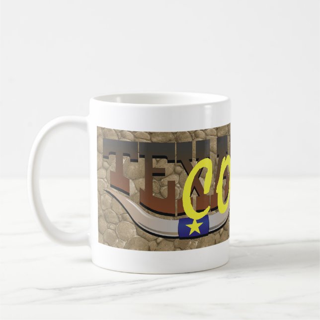 Caneca De Café Vaqueira de Texas do T (Esquerda)