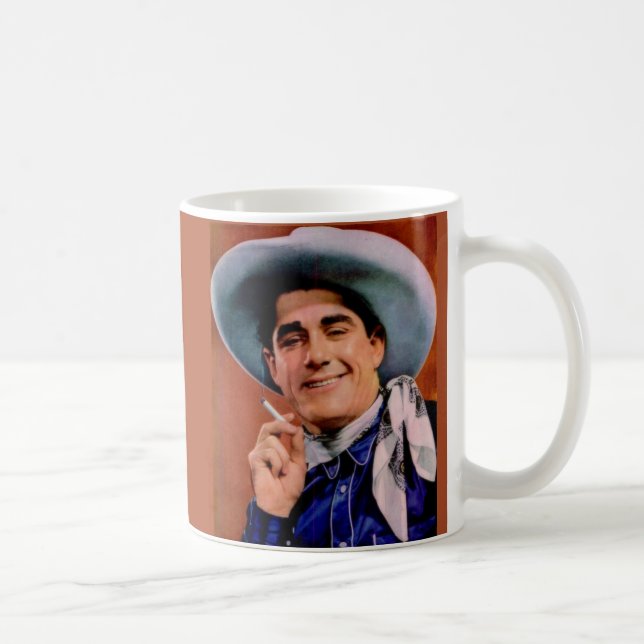 Caneca De Café vaqueiro bonito com cigarro (Direita)
