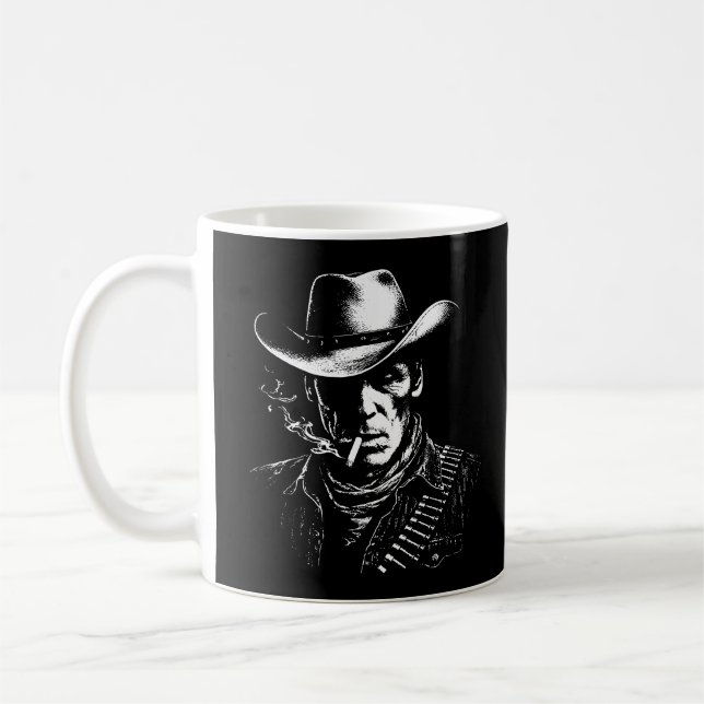 Caneca De Café Vaqueiro Fumante (Esquerda)