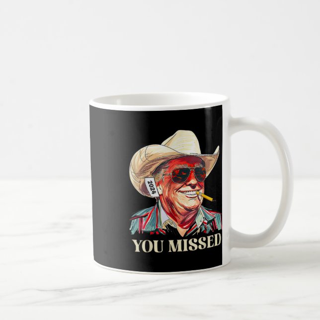 Caneca De Café _Vaqueiro Trump Ocidental Que Perdeu Vaca De Bande (Direita)