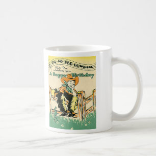 Caneca De Café Vaqueiros Vintage, Feliz Aniversário Velho Vaqueir