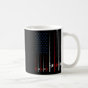Caneca De Café Varas de Pesca Bandeira Americana 
