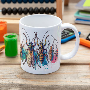 Caneca De Café Várias espécies de insetos para amantes do exterio