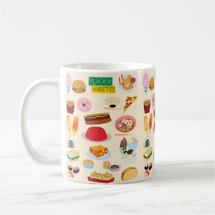 Caneca De Café Variedades de Comida