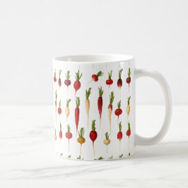 Caneca De Café Variedades do rabanete de Ernst Benary