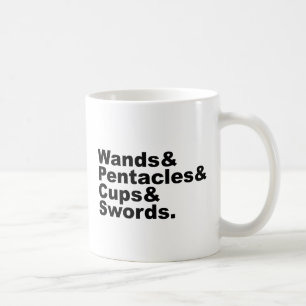 Caneca De Café Varinhas & Pentáculos & Copas & Espadas   Cartas d
