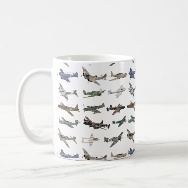 Caneca De Café Vários aviões britânicos WW2 (Esquerda)
