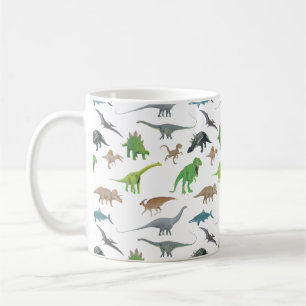 Caneca De Café Vários padrões de dinossauros