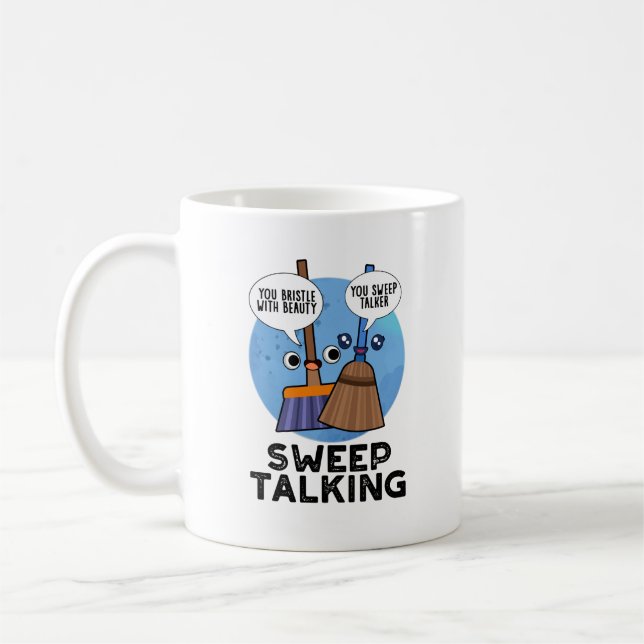 Caneca De Café Varrer Conversando Engraçado, Bolo de Broom (Esquerda)