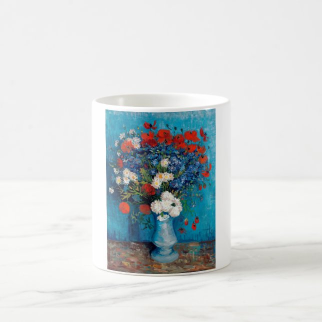 Caneca De Café Vase com Cornflower e Poppies, Van Gogh (Centro)