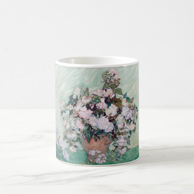 Caneca De Café Vase com Rosas Rosa, Van Gogh (Centro)