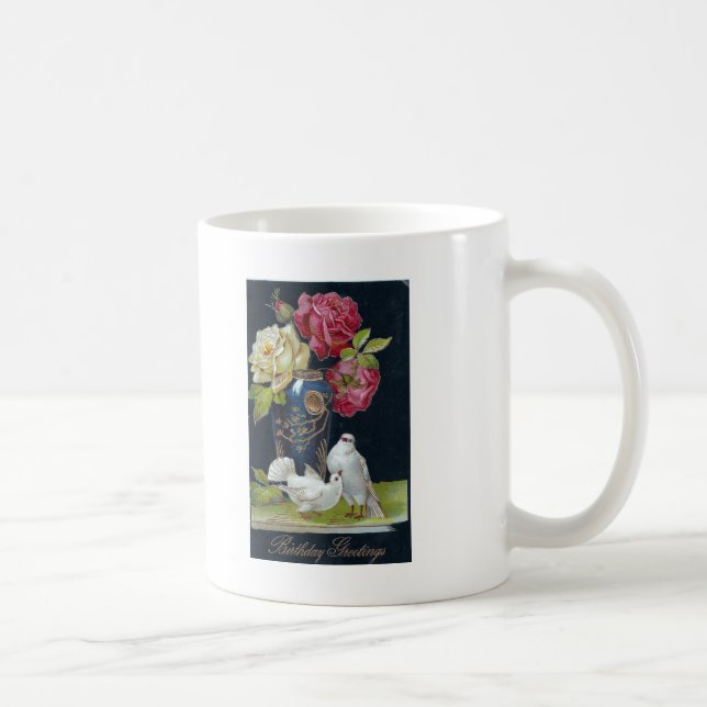 Caneca De Café Vase e Doves (Direita)