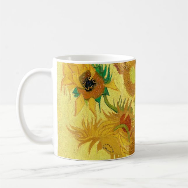 Caneca De Café Vase with fifteen sunflowers by Vincent Van Gogh (Esquerda)