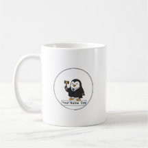 Vaso Cerâmico Personalizado Advogado Pinguim