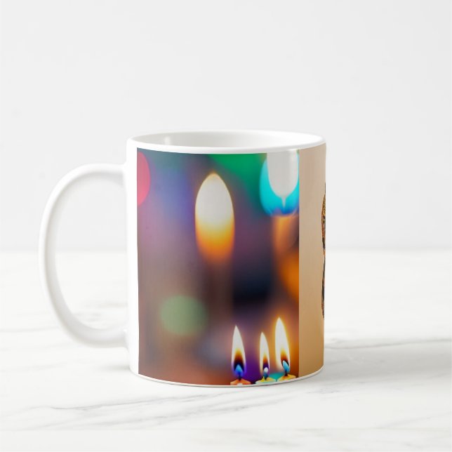 Caneca De Café Vaso chinês elegante em uma taça de vidro (Esquerda)