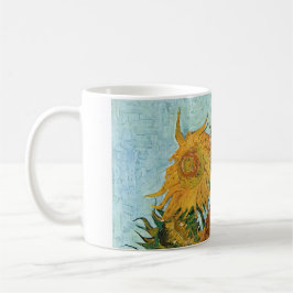 Caneca De Café Vaso com os doze girassóis por Van Gogh