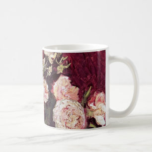Caneca De Café Vaso com Peônias e Rosas - Vincent Van Gogh