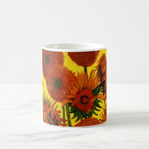 Caneca De Café Vaso de Natureza-Morta com 15 Girassóis Vincent va
