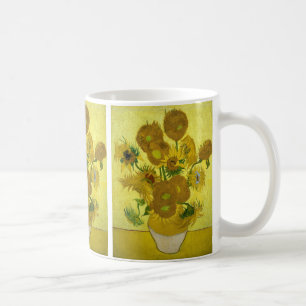 Caneca De Café Vaso de Natureza Morta com Quinze Girassóis, Van G