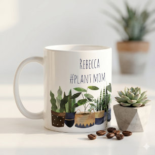 Caneca De Café Vaso de planta mãe Casa Plantas & Cactus nome