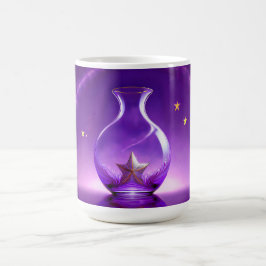 Caneca De Café Vaso Roxo Transparente Com Estrela Tudo Sob Cúpula
