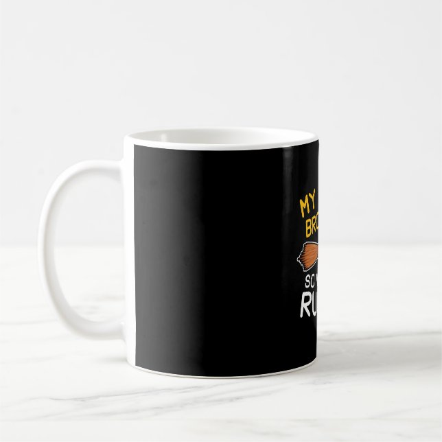 Caneca De Café Vassoura-bruxa Correndo (Esquerda)