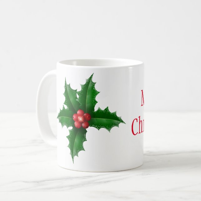 Caneca De Café Vassoura-de-Natal (Frente Esquerda)