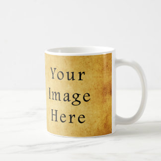 Caneca De Café Vazio de Papel Dourado para Pergaminho de Colheita