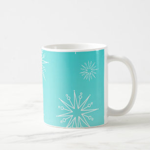 Caneca De Café Vazio Natal Stars Mug, Aqua