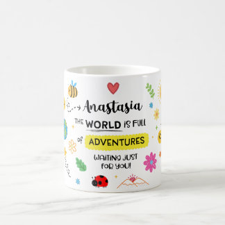 Caneca De Café vazio personalizado de "Cheio de Aventuras"