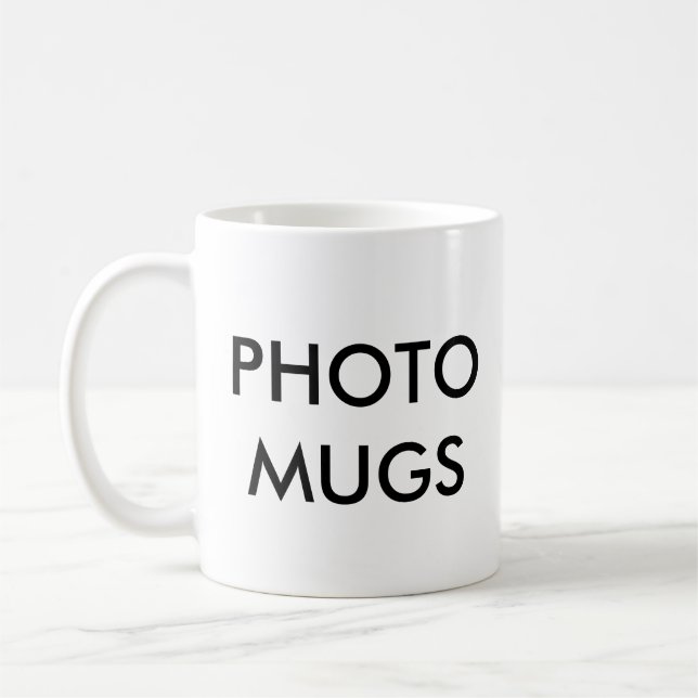 Caneca De Café Vazio Personalizado de Fotografia de White Mug (Esquerda)