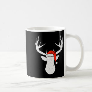 Caneca De Café Veado Com Chapéu de Papai Noel Presente de Caça de