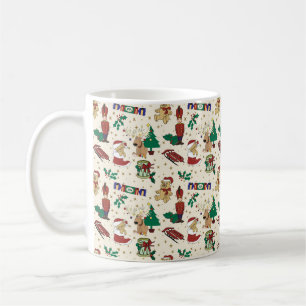 Caneca De Café Veado de Natal, urso, gato e preguiçoso