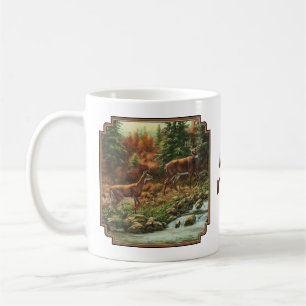 Caneca De Café Veado e Cascata