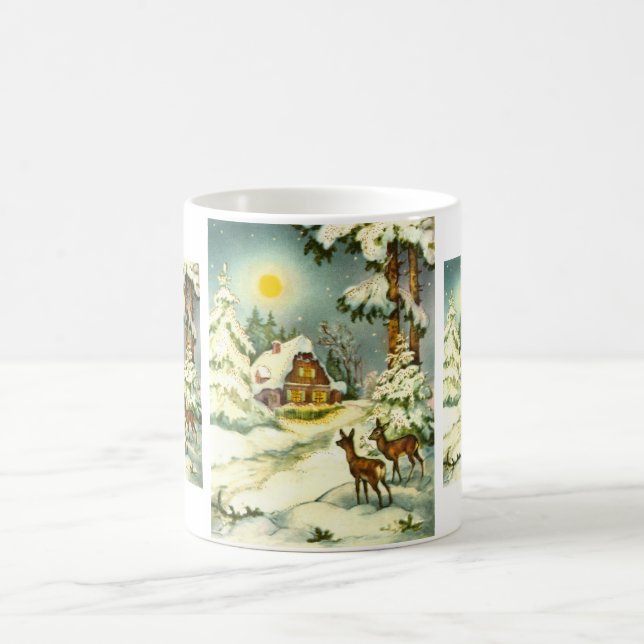 Caneca De Café Veado na neve (Centro)